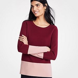Burgundy and Pink Sweater
